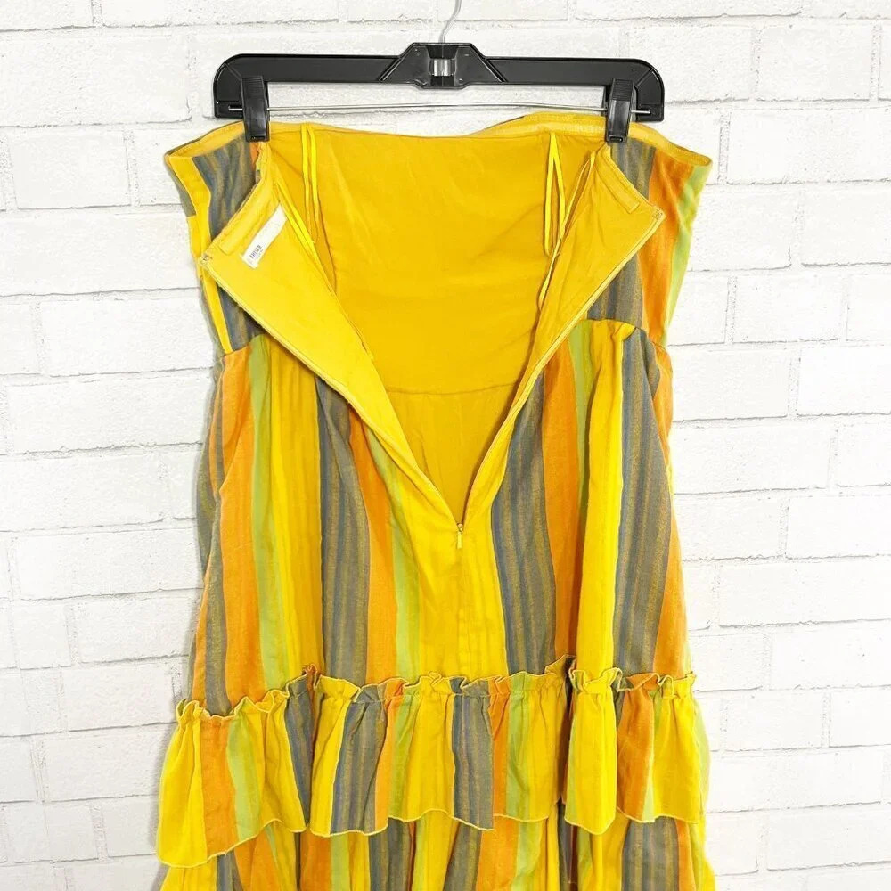La Maison Talulah Bright Strapless Imperial Midi Dress Women's Size XL - Picture 6 of 8